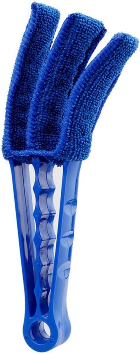 Lamellenreiniger - Stofborstel - Jaloezieën Schoonmaken - Handige Ei Vorm - 3 Stofdoeken - Blauw