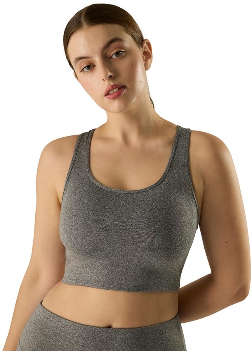 YSA - BRASSIERE - GREY MELANGE - XXL
