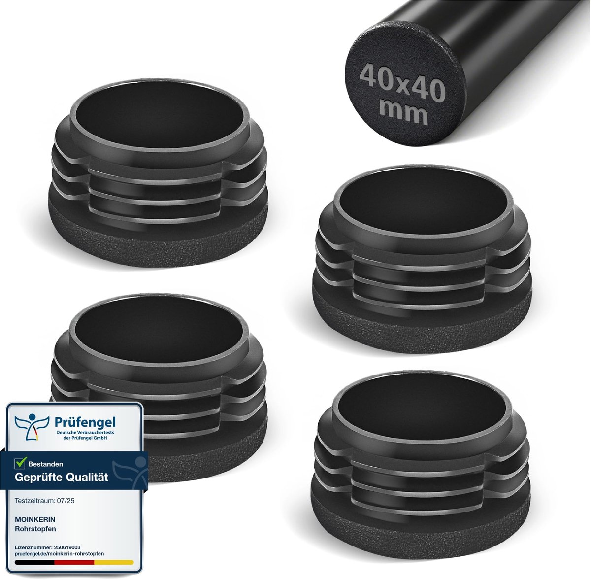 moinkerin Ronde Plastic Eindkappen 40mm Plastic Stekkers voor Metalen Buis, Stoelen, Tafels, Planken Ronde Eindkappen - ShopVlot
