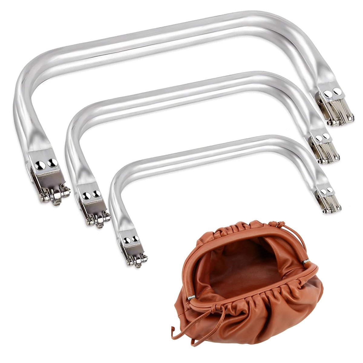 Zyiphor 3 Stuks Handtasframe Van Aluminium Tas Handvat Tas Frame, Zakframessluitingen, Sluiting Frame Aluminium Tas - ShopVlot