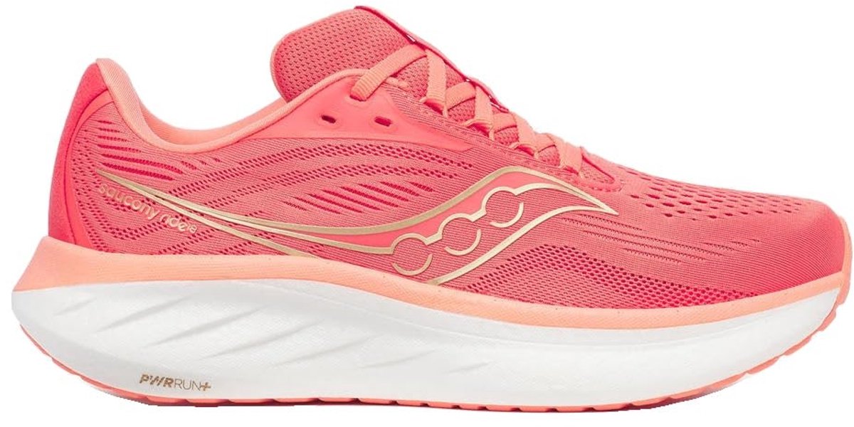 Saucony Ride 18 W - Hardloopschoenen - Koraal/Zalm - Maat 38 1/2
