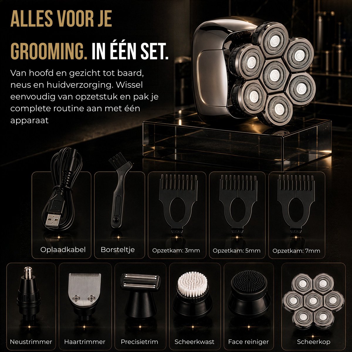 RD Commerce Skull Sharp PRO Scheerapparaat Draadloos Opladen - afbeelding 3