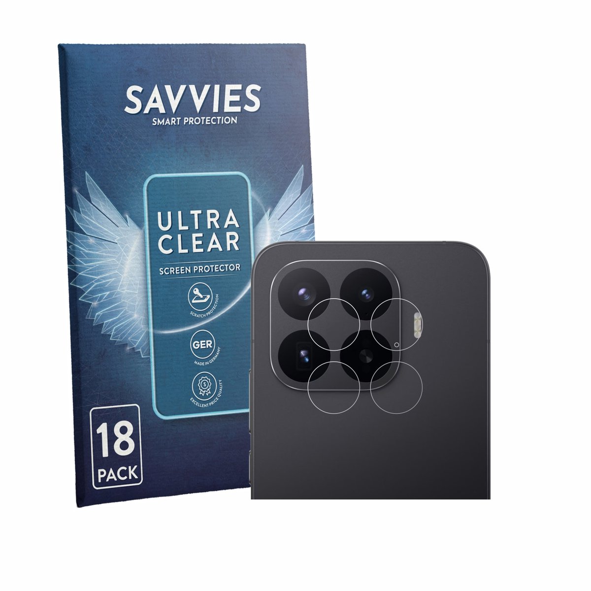Savvies - Screenprotector voor Xiaomi 17T Pro (ALLEEN Camera Lens) - Folie Beschermfolie transparant 18 Stuks