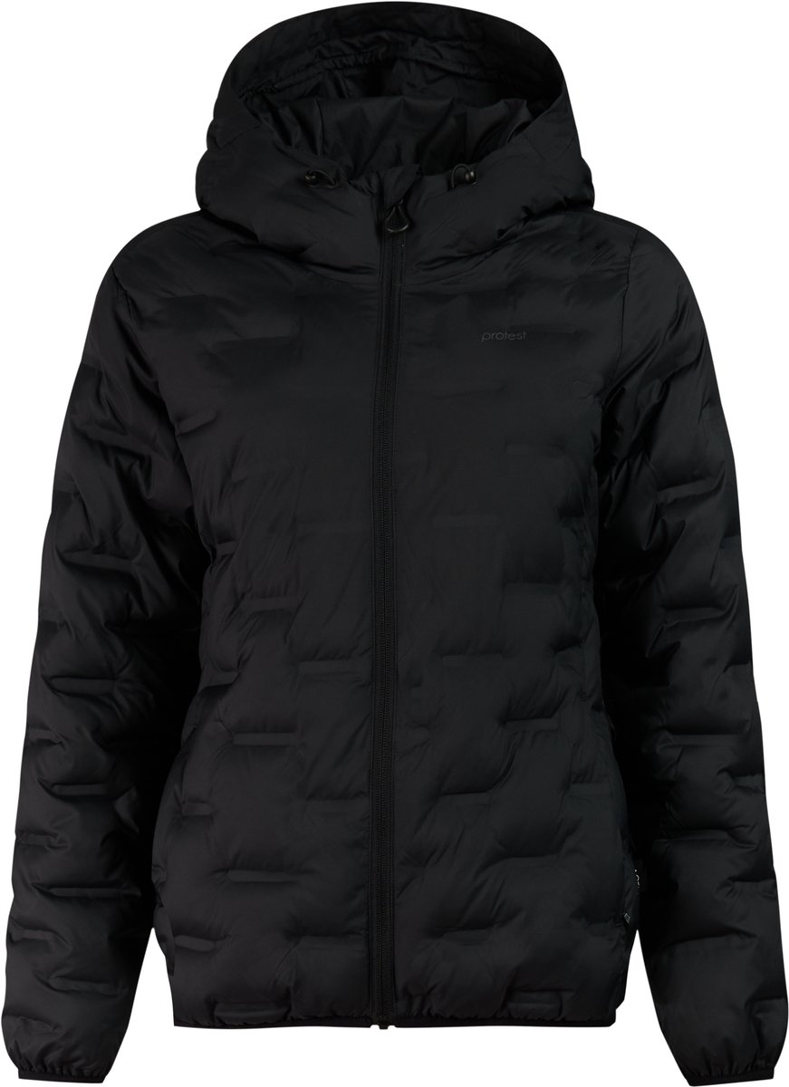 Protest PRTLupita Jas Dames Puffer Outdoorjas Waterafstotend Capuchon Zwart