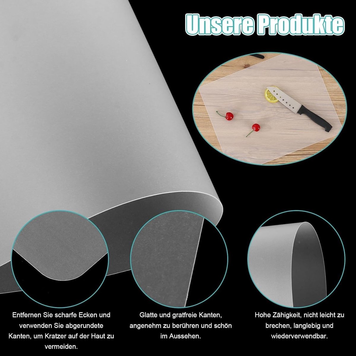 Placemats plastic - Transparant - 40 x 30 cm - Vuilafstotend - Voor Eettafel