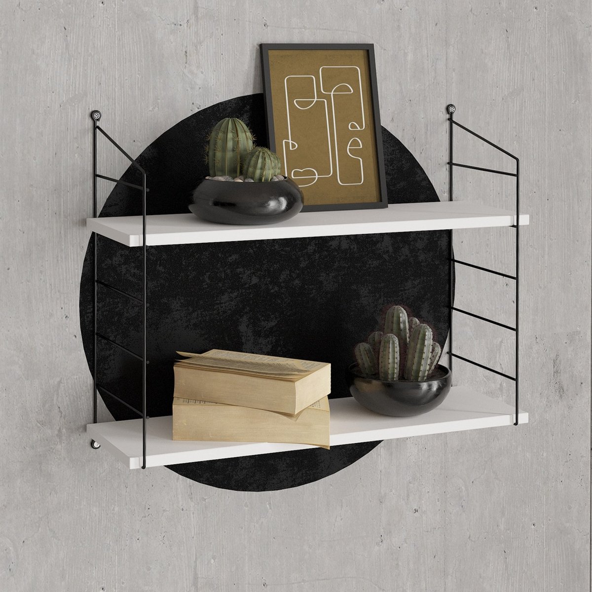 Asir - Wandplank - Wit - 72 x 20 x 58 cm