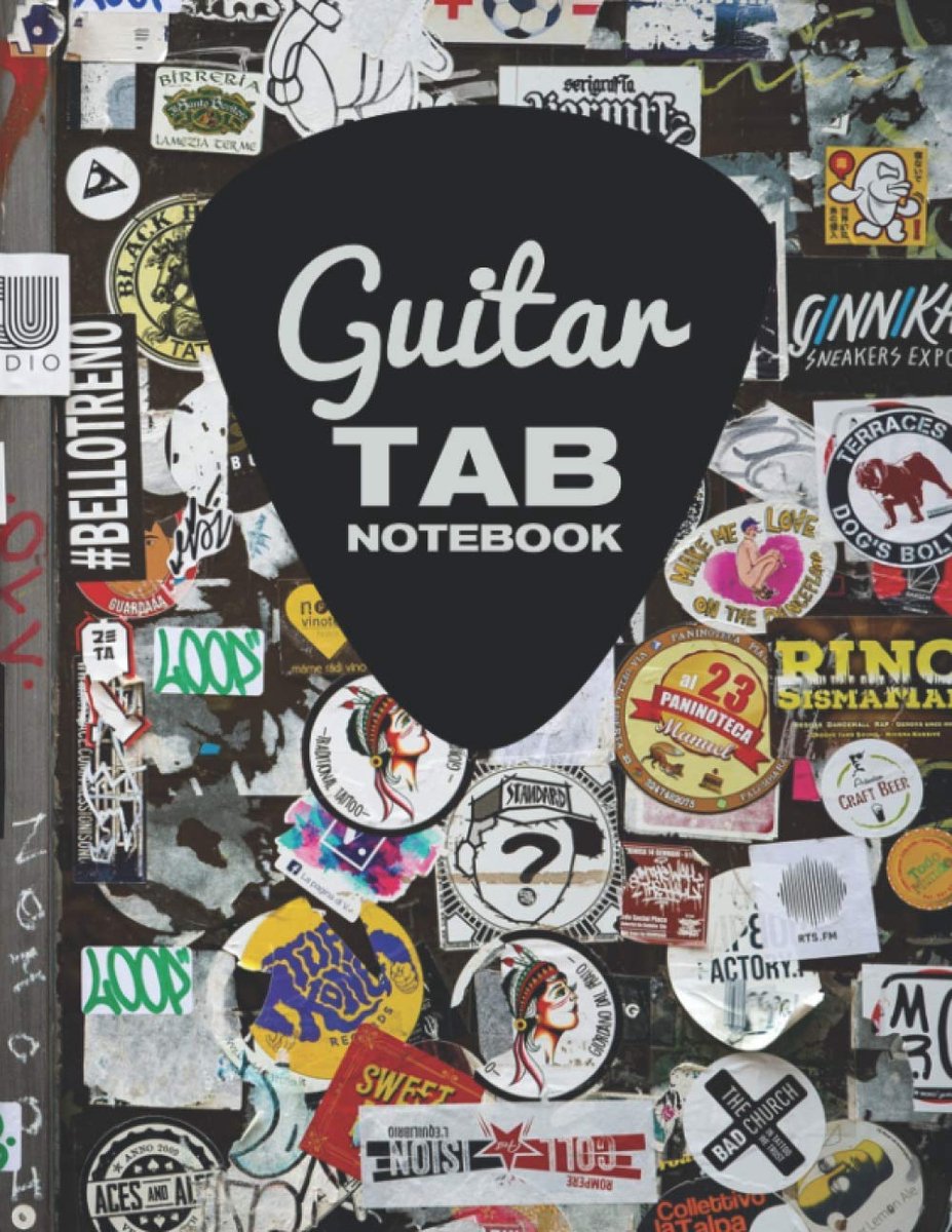 Guitar Tab Notebook: for 6 string guitar 120 pages 8.5x11 blank guitar tab paper for guitarists, teachers, students - ShopVlot