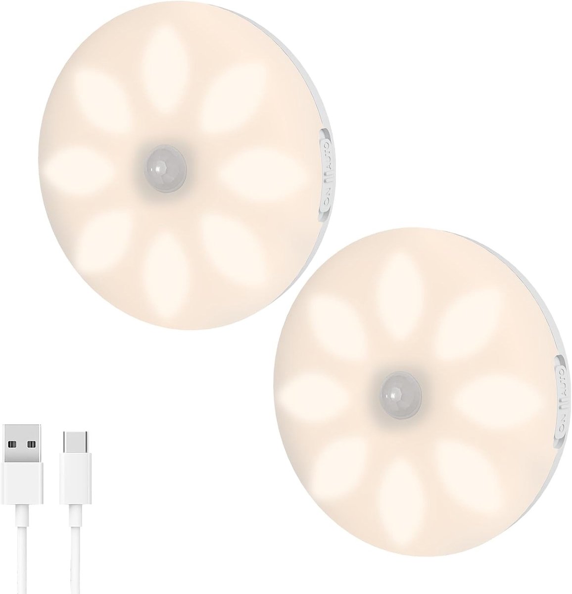 Bewegingssensor Kastverlichting - Warm Licht - 2 Pack - Draadloze LED Onderkastlamp met Oplaadbare Batterij - Voor Kasten en Kleine Ruimtes