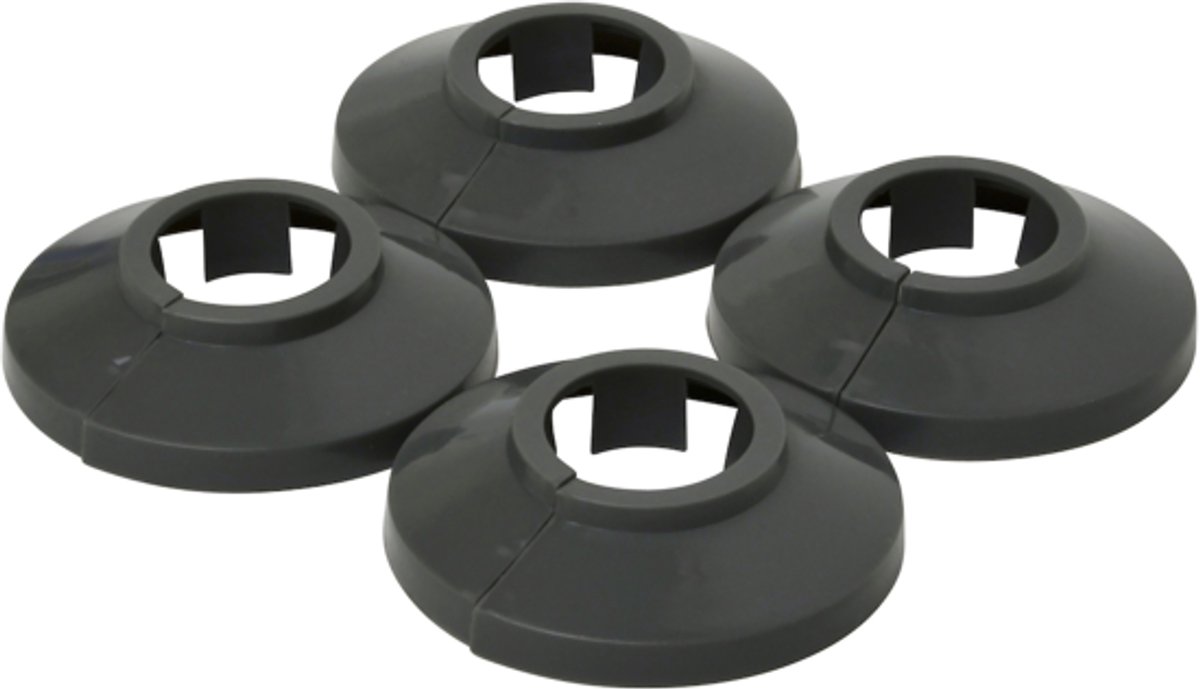 Sanivesk - CV Buisrozet - 15mm - Antraciet - 4 stuks