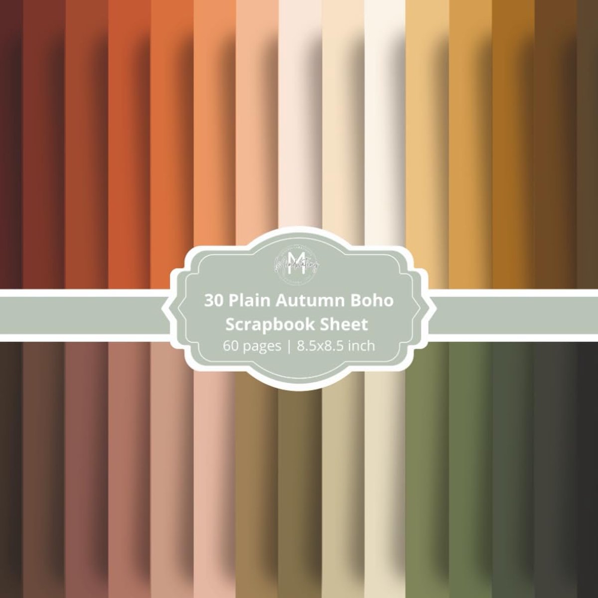 Fall Boho Solid Colors Scrapbook Paper Collection – 30 Double-Sided Sheets - ShopVlot