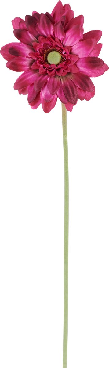 Easyplants | Kunstbloeme Mini Gerbera 47 cm donker roze | Zijde | Nepbloemen | roze | Onderhoudsvrij | Kant-en-klaar