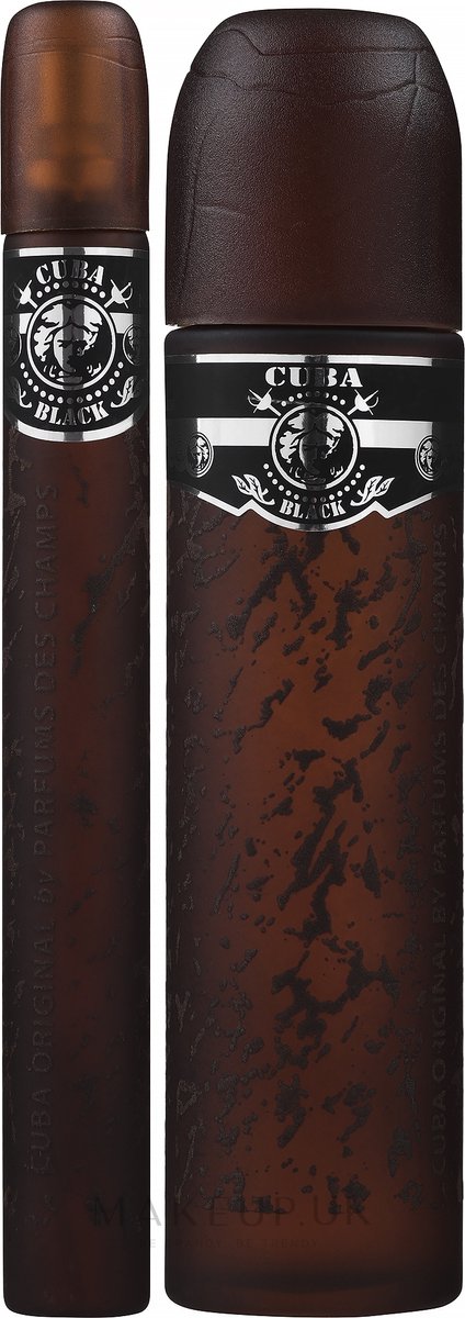 Cuba Black For Men 2 Piece Gift Set 3.3oz EDT Spray, 1.17oz EDT Spray