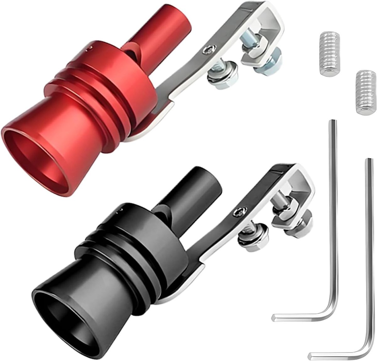 2 Stuks Turbo Geluid Whistle, Sportieve Auto Geluid, Uitlaat Geluid, Turbo Geluid voor Auto's, Universele Uitlaat Accessoires voor Alle Voertuigen