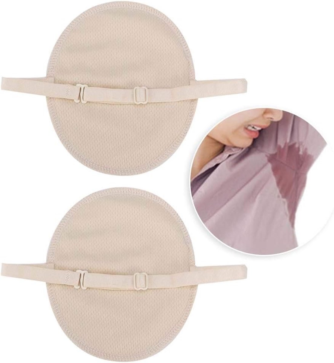 Absorberende en herbruikbare okselbeschermers voor mannen en vrouwen - Ultra dun, geurmaskerend en comfortabel, 2 stuks