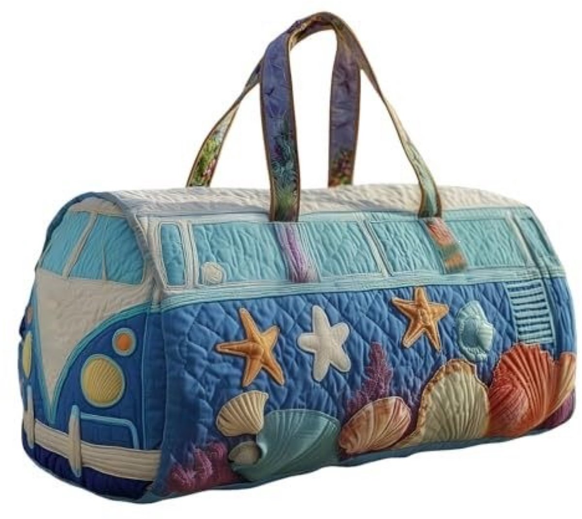 Textielen tas, retro bloemenprint in 3D-stijl, boho-stijl voor reizen en sport, meerkleurig, groot (18 x 9 x 9 inch)，132 modellen