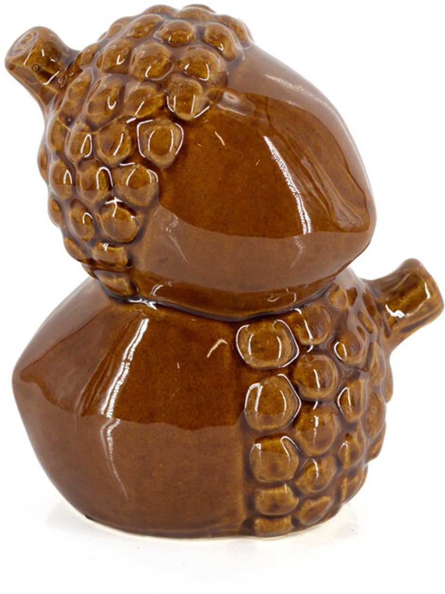 Aardewerk ornament Wintercone S bruin