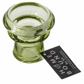 Glazen kaarsenstandaard groen