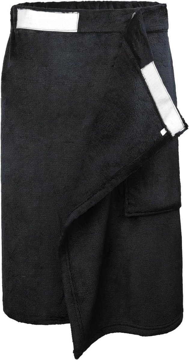 Saunakilt - Zwart - 60 x 150 cm - Sneldrogende Microvezel - Voor Heren