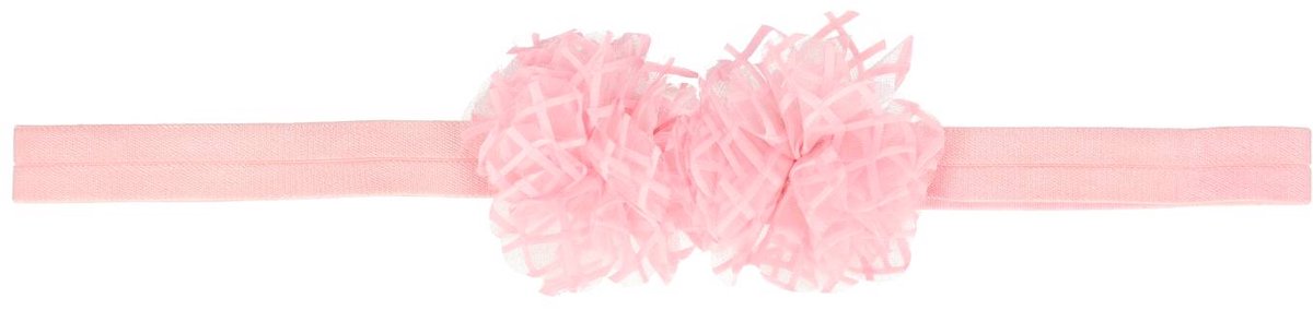 Haarsoires Haarband Bloem - Smal - Tule Stof - Roze