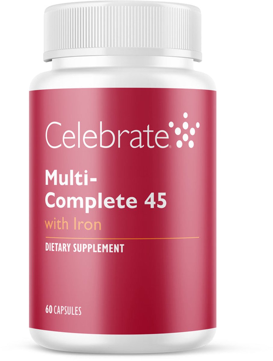 Celebrate Multi-Complete 45 multivitamine met IJzer 45 mg – maagverkleining/gastric bypass – 60 capsules
