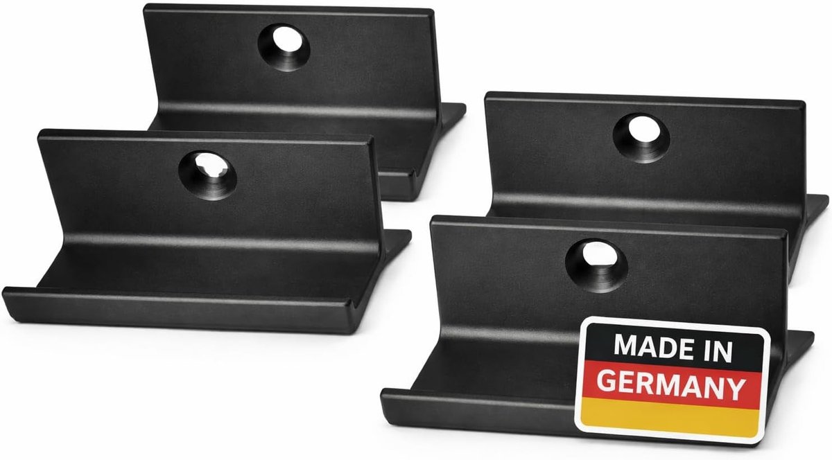 Grammofoonplatenwandhouder - Zwart - Voor 7/10/12 inch - Robuuste Vinylhouder voor Stijlvolle Presentatie