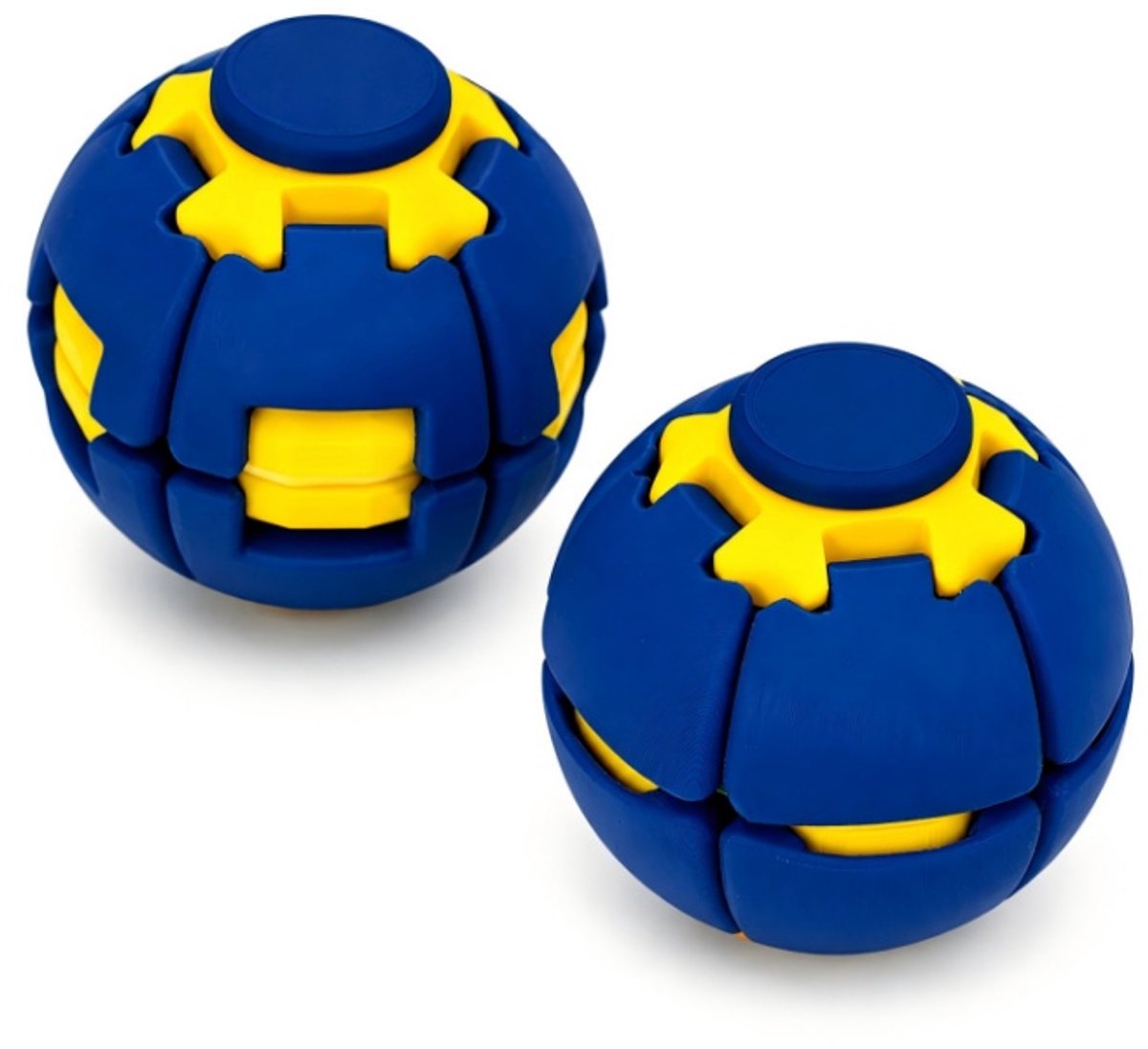 casalora Fidget Spinner Bal Set van 2 – Druk- en Draai Anti Stress Speelgoed – Transformeerbare Sensorische Fidget Toys voor Kantoor, Thuis en Onderweg – Blauw
