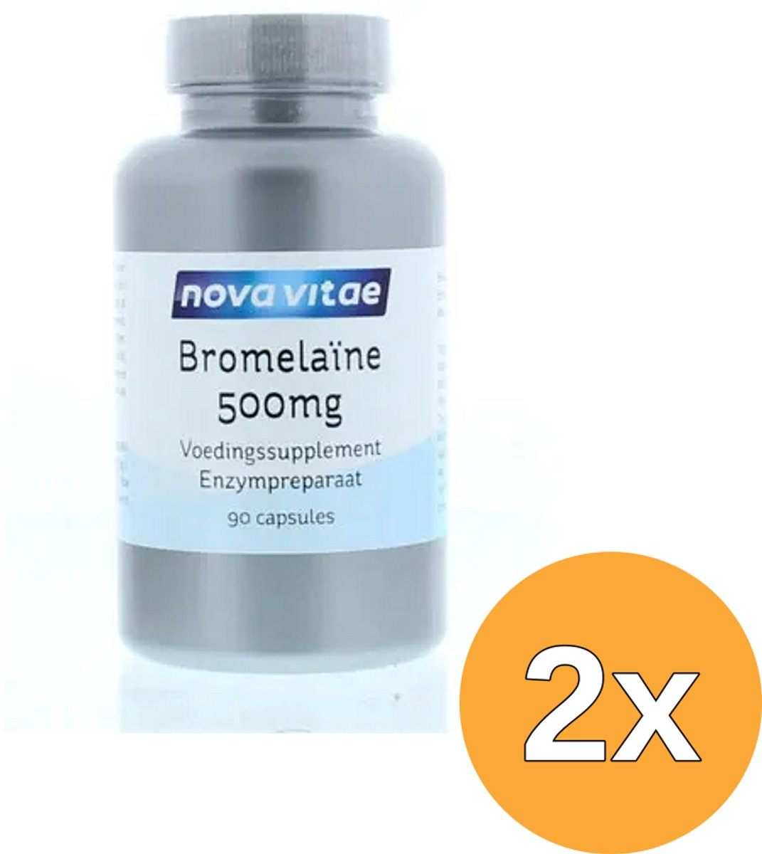 2x Nova Vitae Bromelaine 500 Mg (90 capsules)