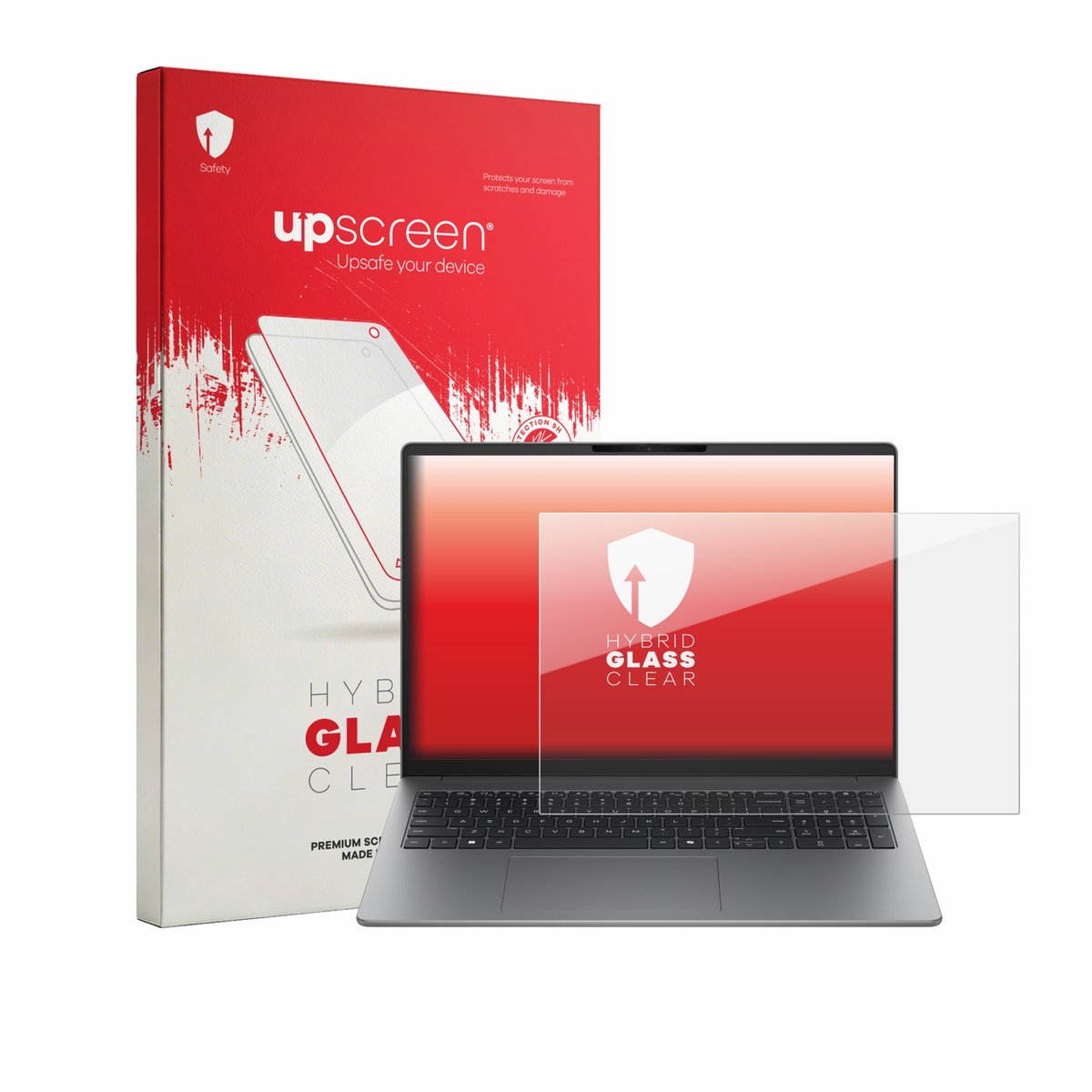 upscreen - Screenprotector voor HP 200 G2i 16" - Folie Beschermfolie Beschermglas transparant