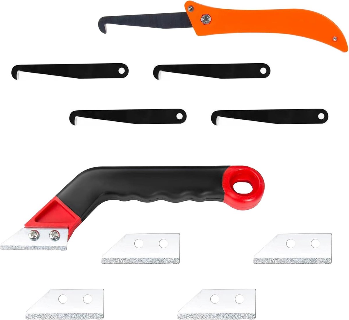 SnelShoppen - 10-Delige Voegenkrabber Set, Tegelkrabber voor Badkamer & Renovatie, Inclusief 8 Vervangbladen en Professionele Zaag, Voor Efficiënte Te