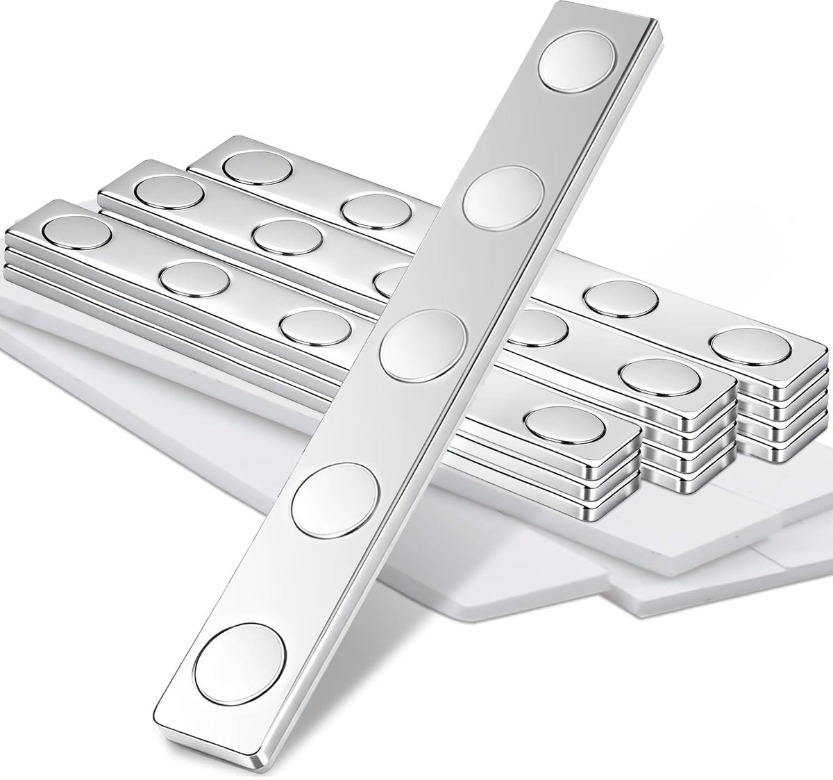 Magneten set van 12 - sterke zelfklevende magnetische tape - extra sterke neodymium magneten - ideaal voor kantoor - ShopVlot