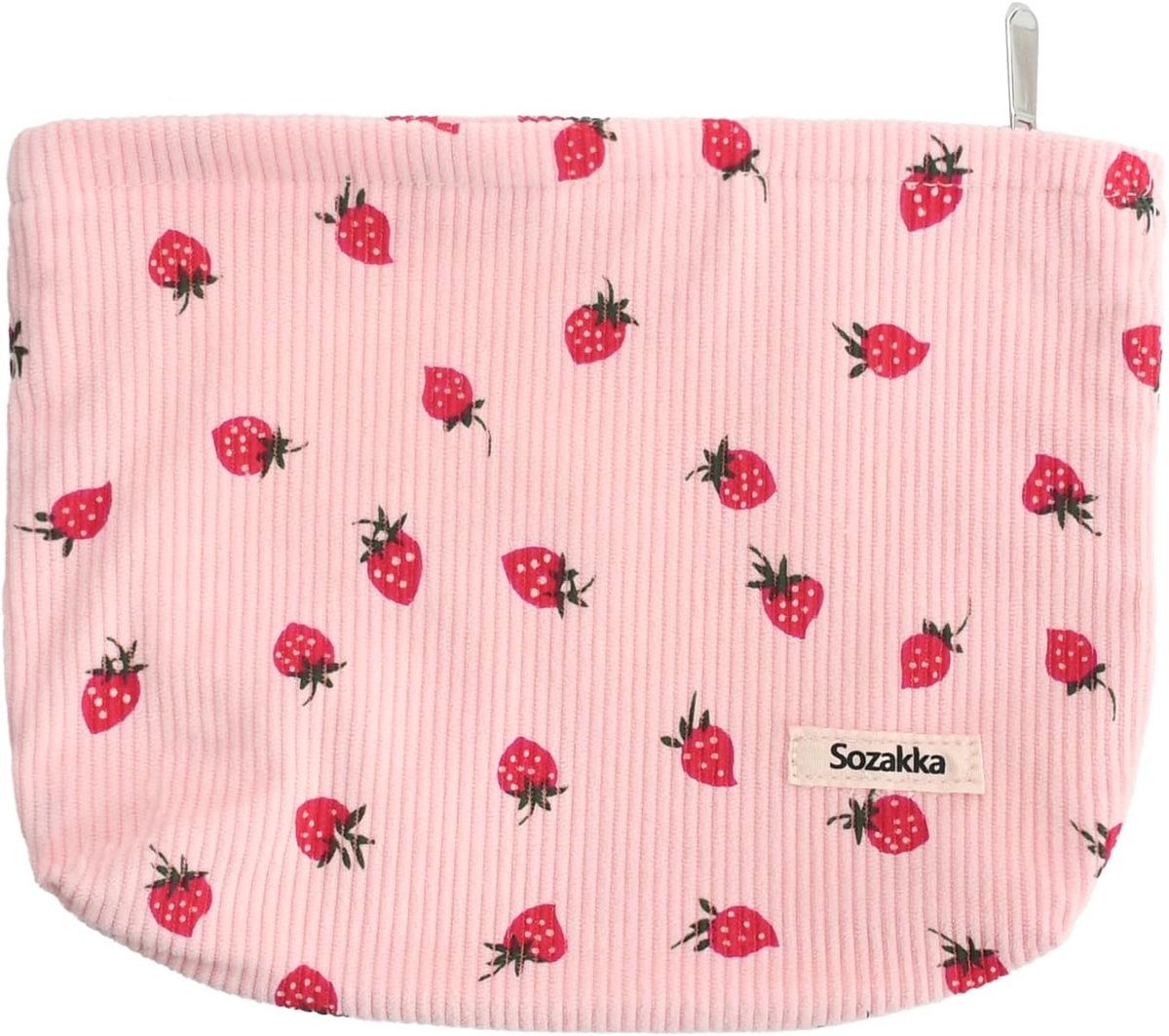 Strawberry Print Girls Cosmetic Bag, Fashion Makeup Bag, Convenient Zipper Makeup Bag, Lightweight for Daily Use and - ShopVlot
