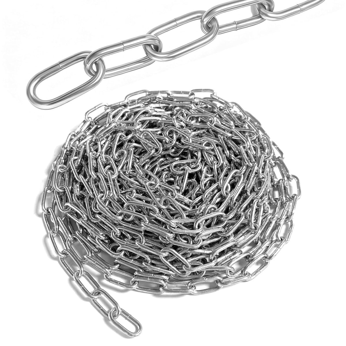 10m 3mm Carbon Steel Chain Carbon Steel Chain Sold by the Metre Carbon Steel Link Chain for Hanging Fences Swing - ShopVlot