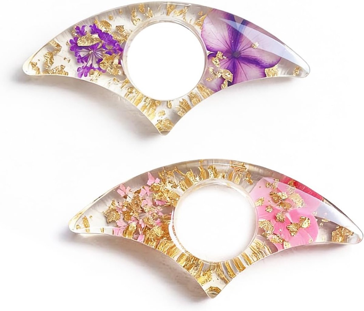 Boekenleggers bloemvorm - elegante resin - set van 2 - perfect voor creatieve lezers - ShopVlot