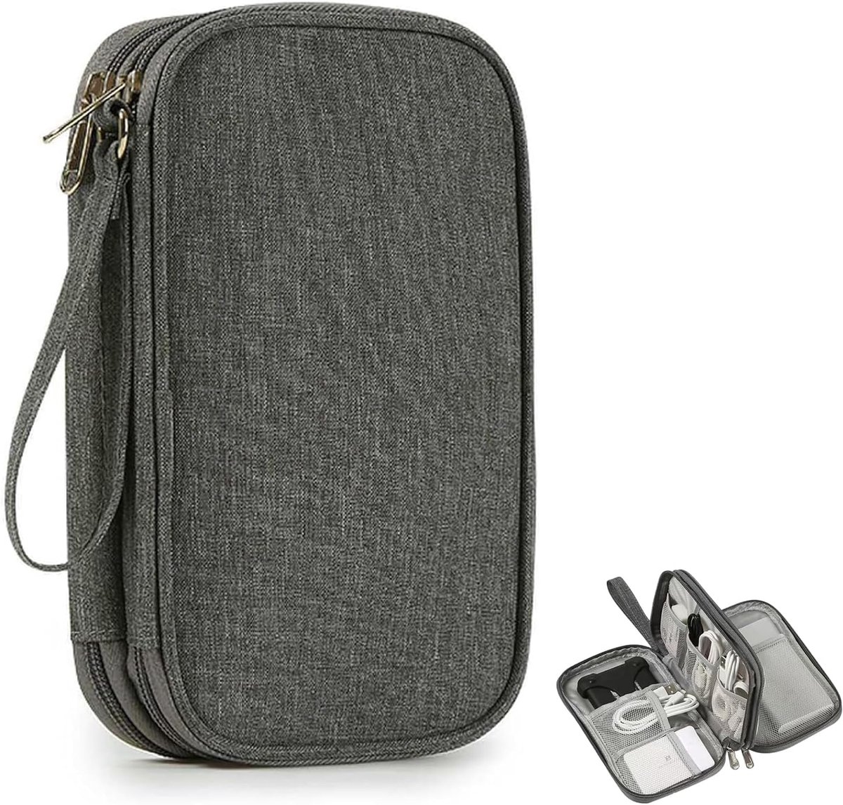 SnelShoppen - Universele Kabel Organizer - Draagbare Waterdichte Tas voor Elektronische Reisaccessoires, Kabel Organizer, Tech Tas, Oplader Organizer,