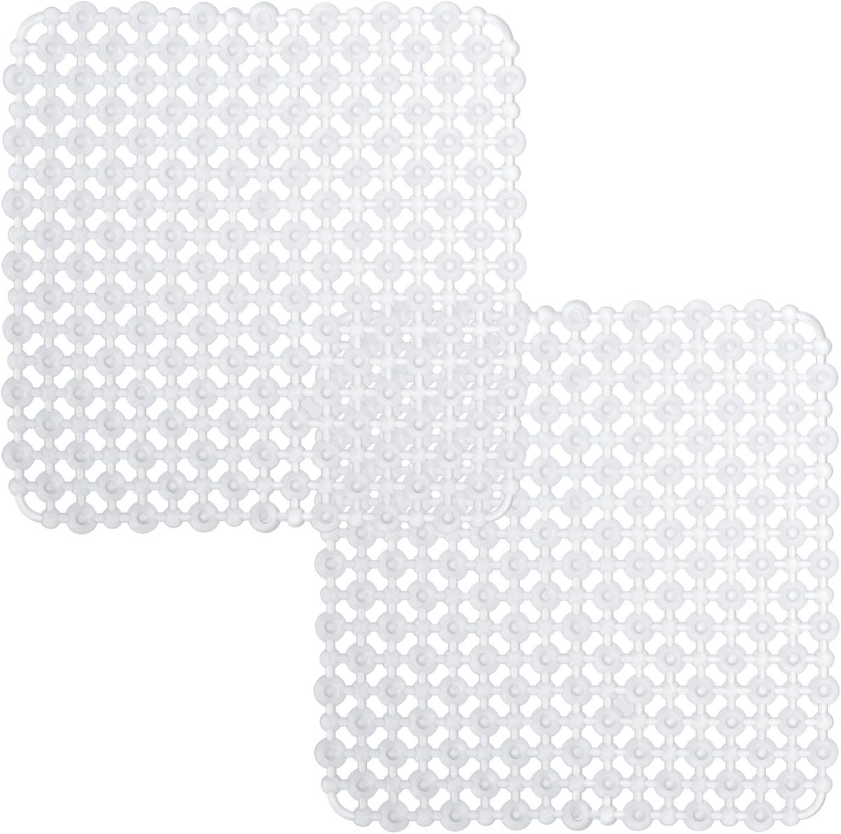 SnelShoppen - Set van 2 Afwasmatten 27x27cm, Zelf Snijdbare Keukenmat voor Keuken, Snelle Afwatering voor Servies, Glazen, Groenten, Grijs