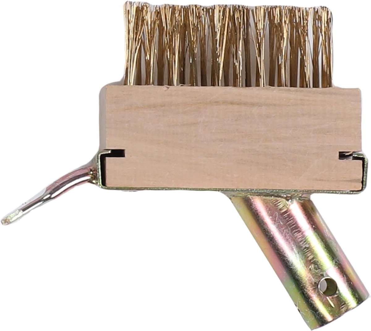 Onkruidborstel met steel - Onkruidsteker Voegreiniger - Terrassen Reinigen - 2-in-1 functie - Tot 63 inch - Zilver