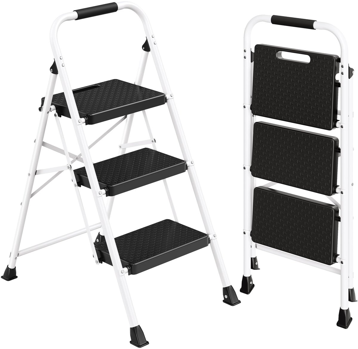 Omgoods - Vouwladder met 3 Treden en Tot 150 kg Draagvermogen