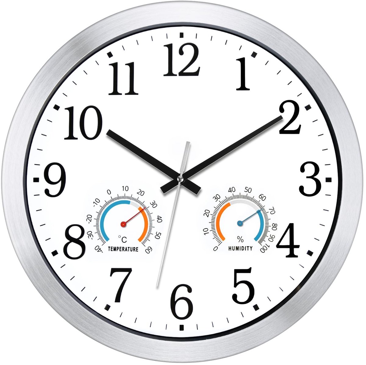 Omgoods - Weerbestendige Wandklok met Thermometer en Hygrometer