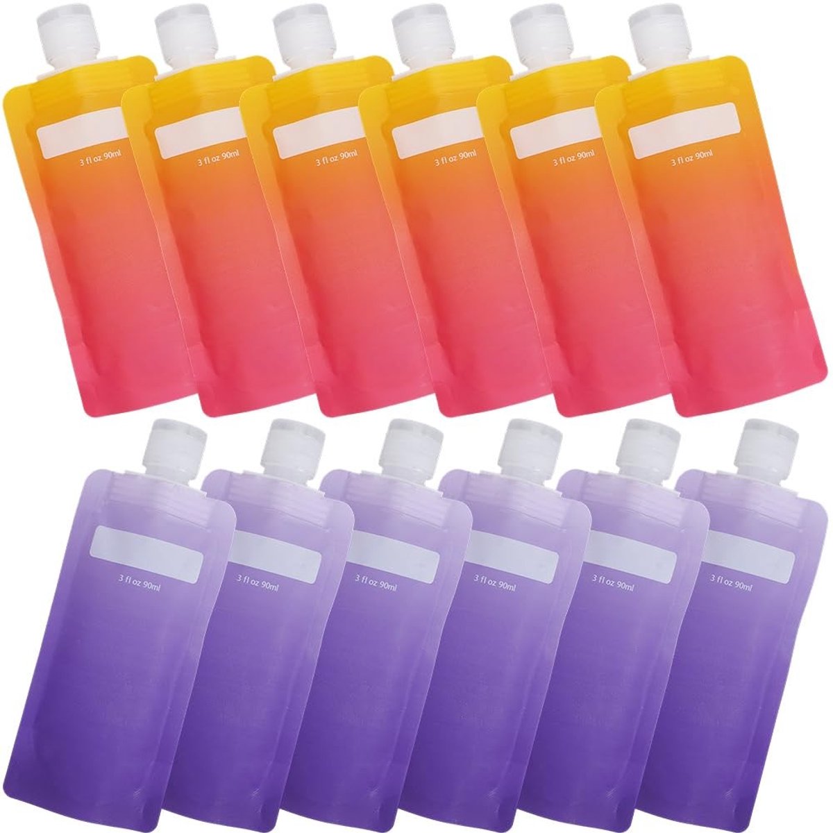Omgoods - Set van 12 Draagbare Reistassen voor Toiletartikelen
