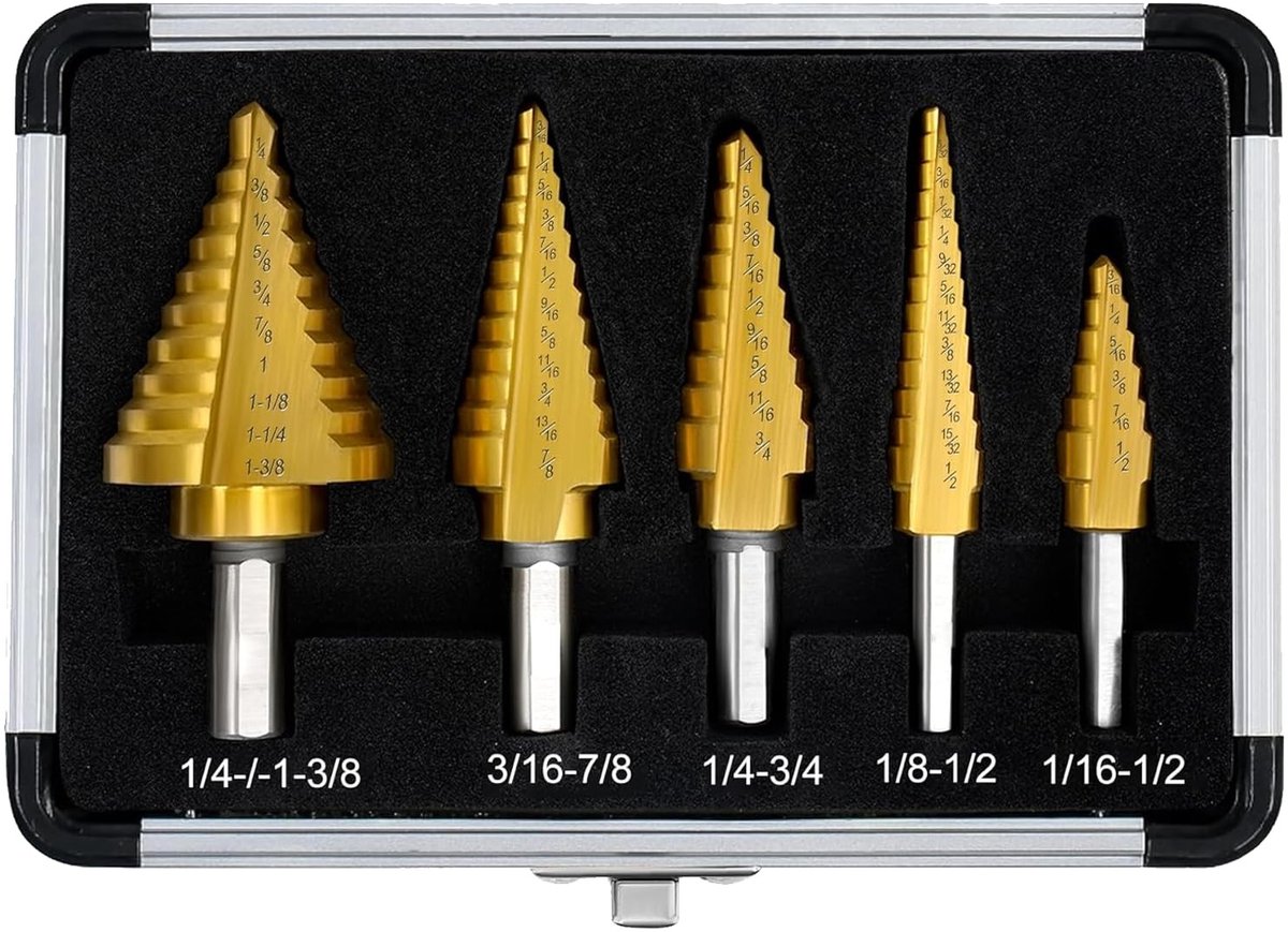 Omgoods - 5-delige Tapschroefboorset voor Metalen en Hout