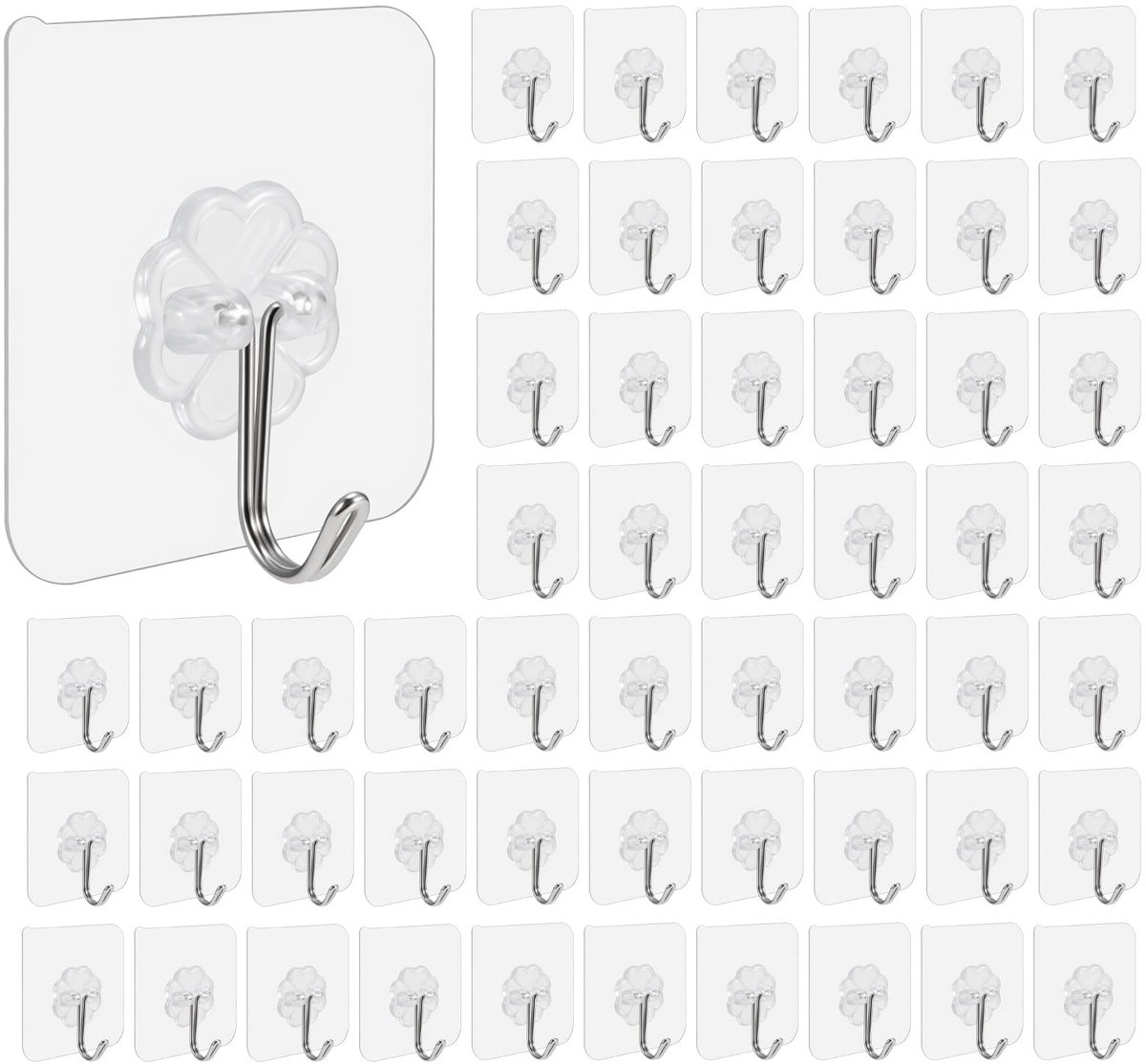 Omgoods- Zelfklevende Haken Set van 150 - Waterdicht - Zware Transparante Haken - Krachtig en Stevig - 10 kg Draagvermogen - Multifunctioneel Gebruik - Wandhaken