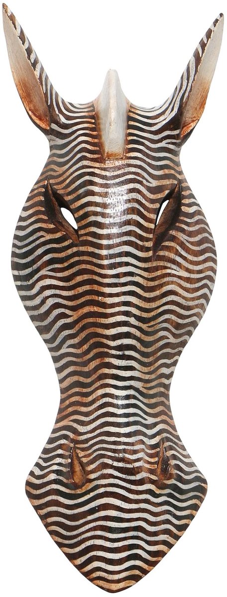 Omgoods - Handgemaakt Dierenmasker van Hout, Antilope Gazelle, 30 cm