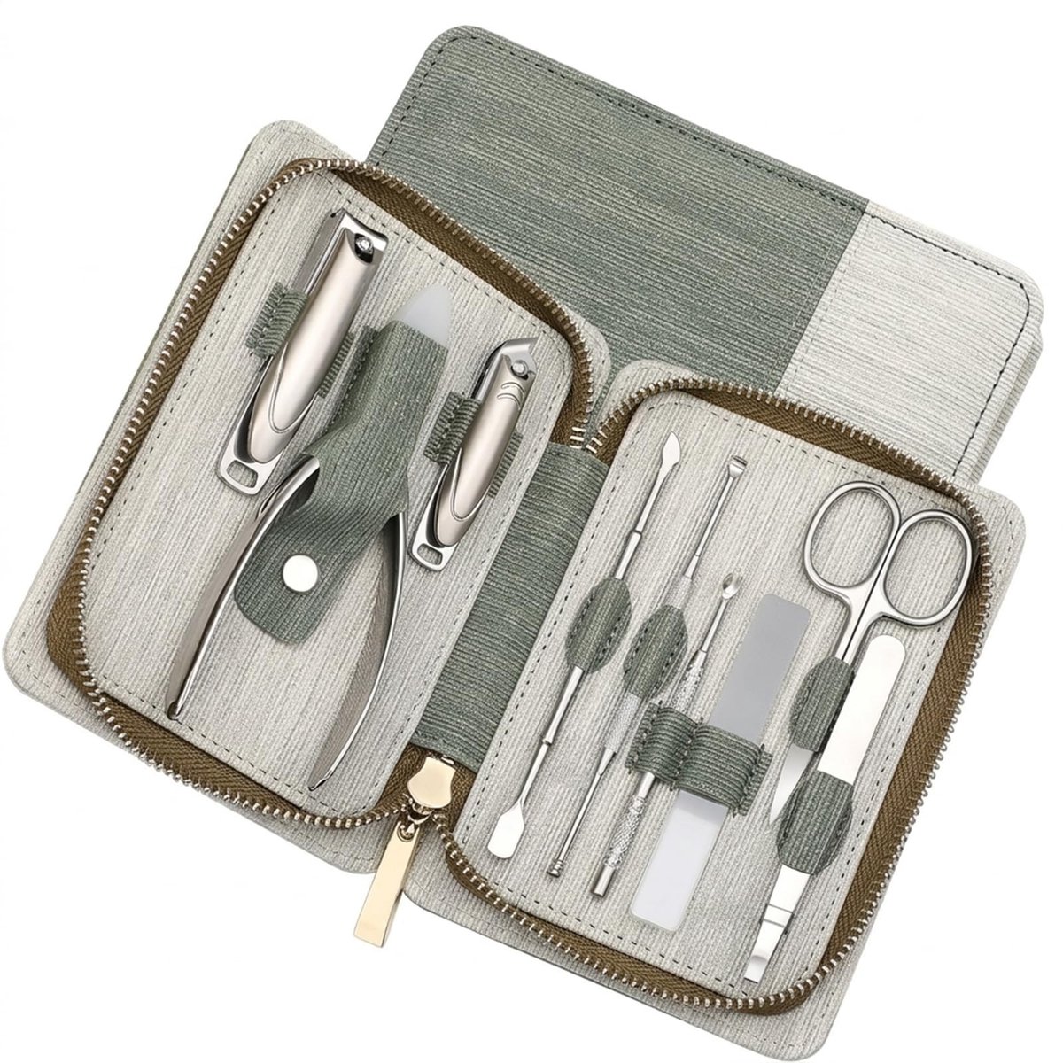 Omgoods - 9-delige Manicureset en Pedicureset - Professionele Nagelverzorgingsset met Opbergtas