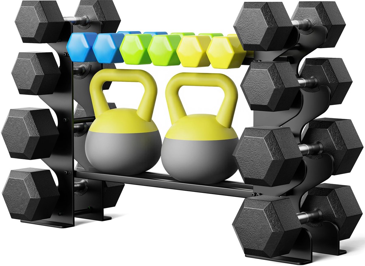 Omgoods - Compact Halterrek voor Thuisgym met 4 Niveaus voor Gewichten