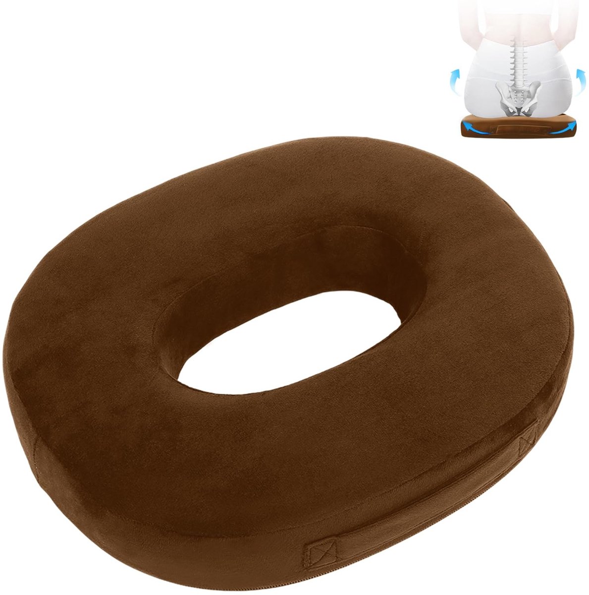 Omgoods - Ergonomisch Donut Kussen van Geheugenschuim voor Coccyx Ondersteuning
