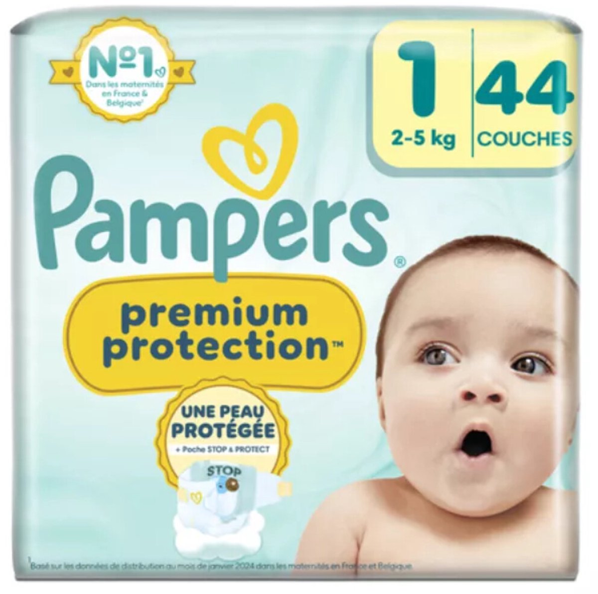 Pampers Premium Protection Luiers Maat 1 (2-5 kg) - 2 x 44 stuks - Voordeelverpakking