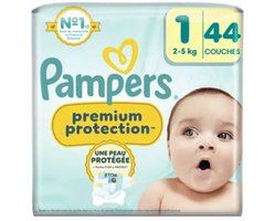 Pampers Premium Protection Luiers Maat 1 (2-5 kg) - 2 x 44 stuks - Voordeelverpakking