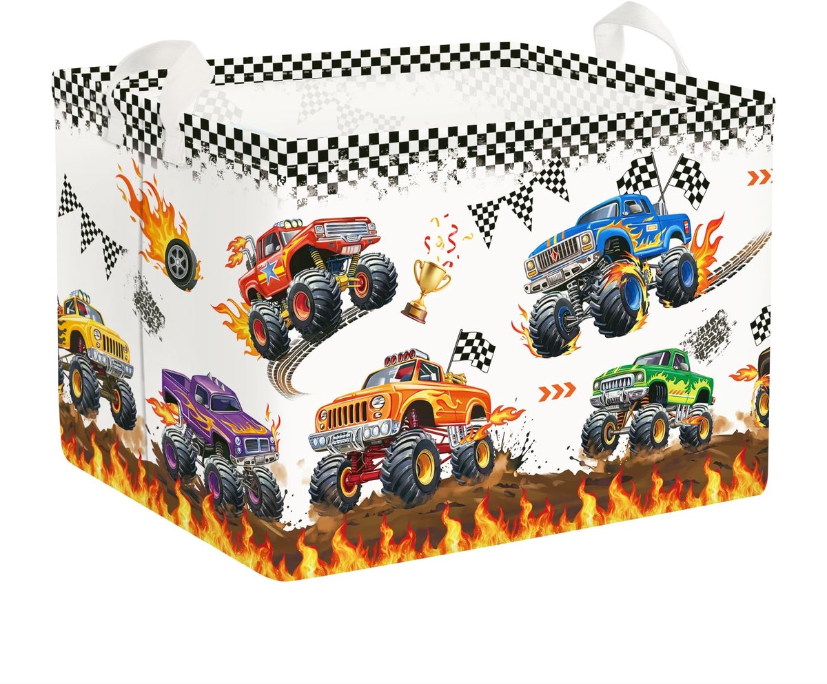 Omgoods - Racing Car Wasmand - Vouwbare Opbergmand voor Kinderen