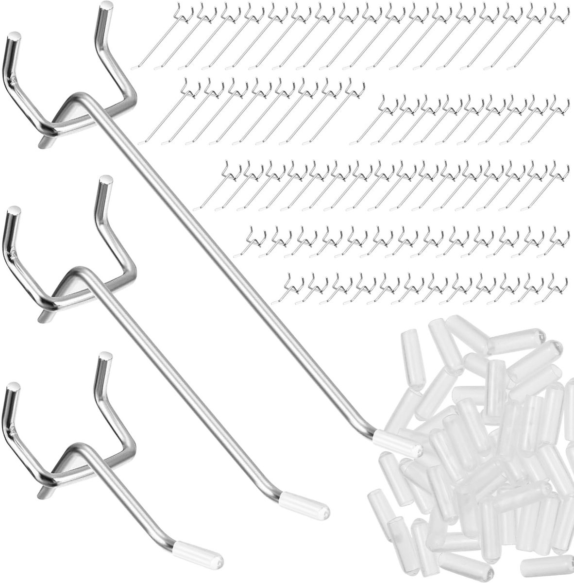 Omgoods - Set van 75 Gereedschapshaken voor Muurmontage met Rubberen Doppen