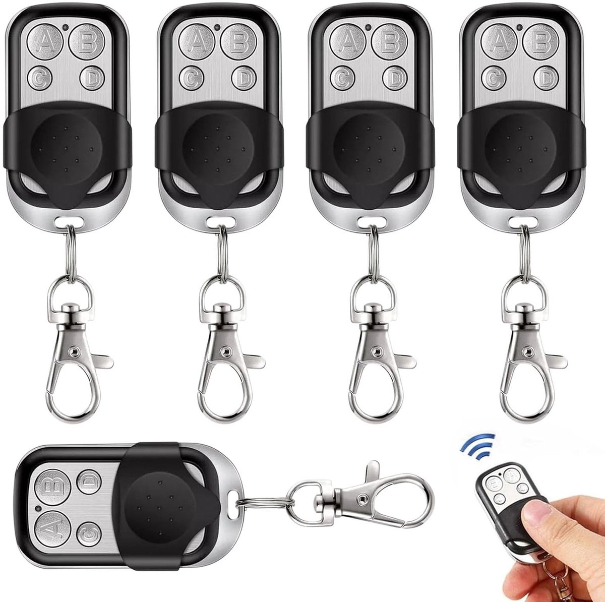 Omgoods - Set van 5 Draadloze Garage Deur Afstandsbedieningen 433 MHz